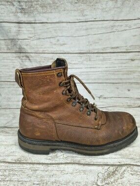Vintage Red Wing Comfort Force Brown Leather Hiker Boots Men Size 11